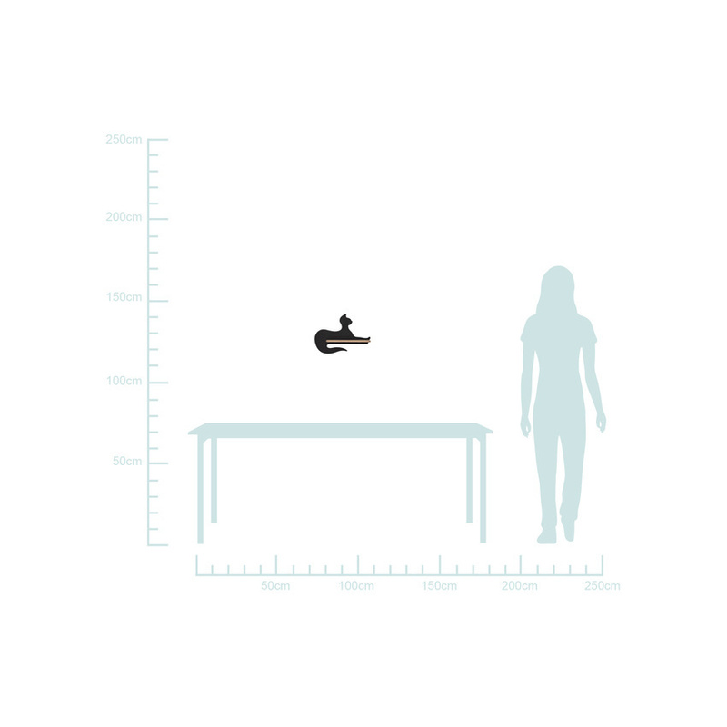 Czarny kinkiet ścienny LED 5W do pokoju dziecięcego CAT Kids drewno