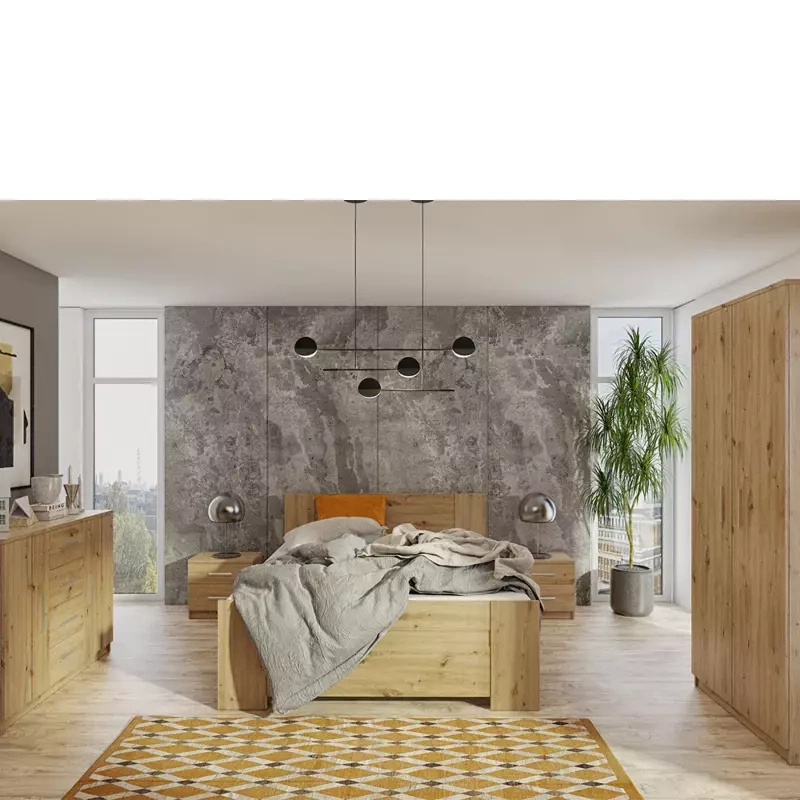 Nowoczesna sypialnia dąb artisan BELLA 2