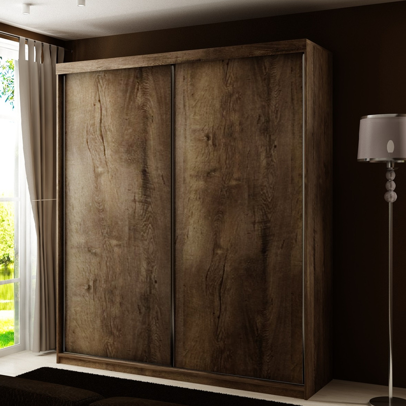 Szafa 150 cm przesuwna do sypialni TARO jesion ciemny