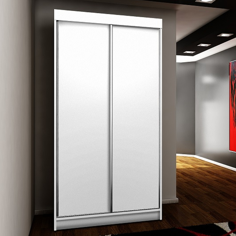 Dwudrzwiowa szafa 100 cm do przedpokoju TARO biały