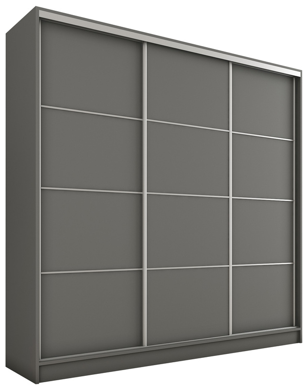 Nowoczesna szafa przesuwna do sypialni 180 cm TOP MAX grafit