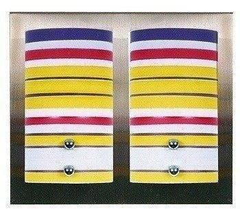 Kinkiet ścienny podwójny nikiel mat do salonu FRESCO