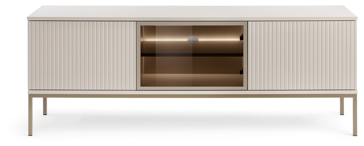 Kaszmirowa szafka RTV pod telewizor na nóżkach 154 cm SEWILLA