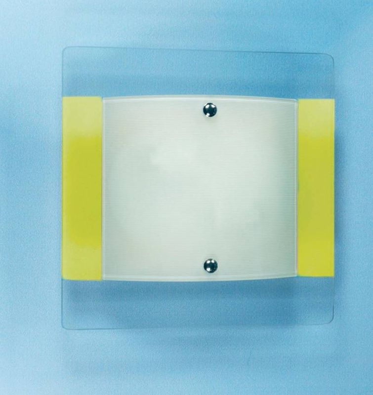 Żółta lampa ścienna kinkiet do salonu VANILA 2x40W E27