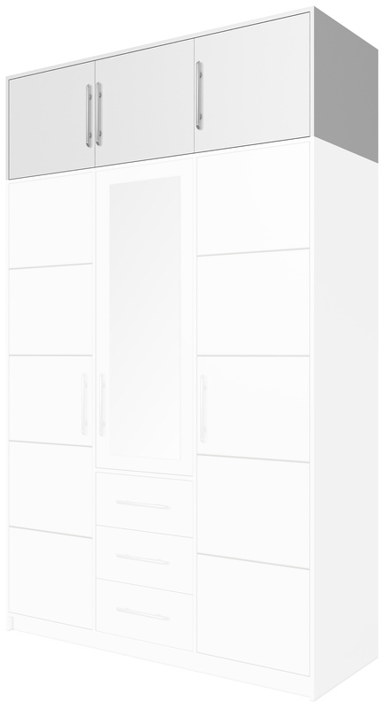 Biała nadstawka do szafy 147 cm BILL