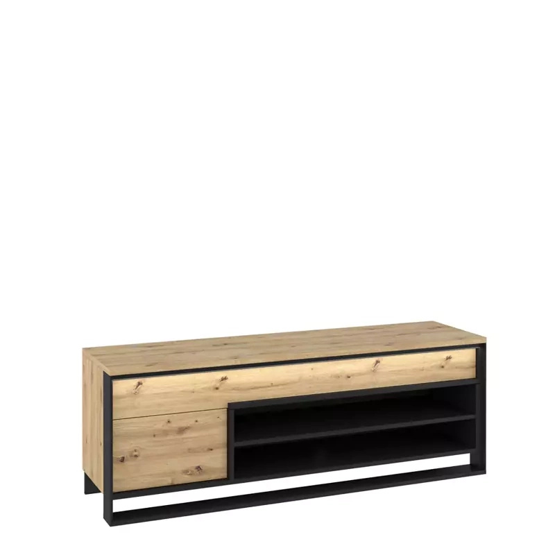 Nowoczesna szafka RTV 155 cm QUANT dąb artisan