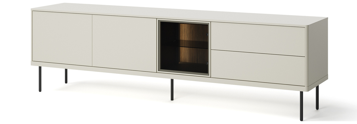 Szafka RTV 194 cm z witryną do salonu nowoczesna EPIRO