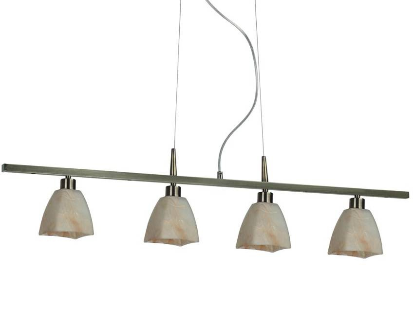 Patynowa lampa wisząca regulowana do salonu COMO 4-płomienna E14