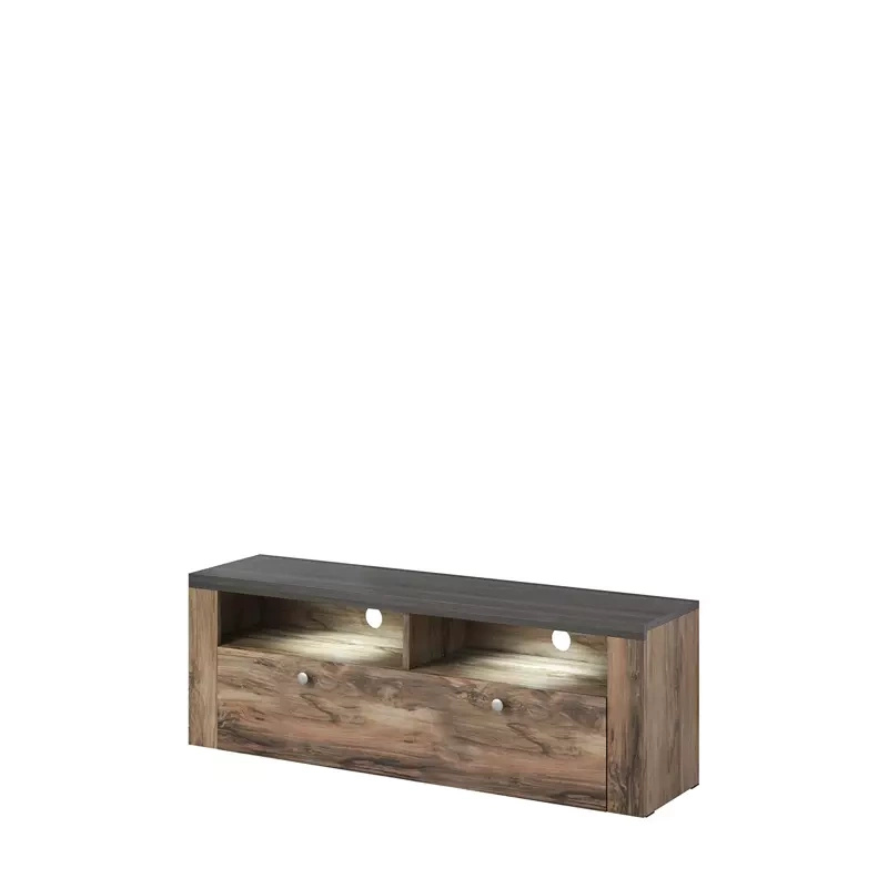 Szafka rtv z półkami LARONA orzech satin