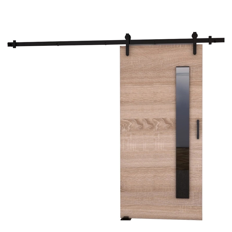 Naścienne drzwi przesuwne do garderoby 90cm PASCO dąb sonoma