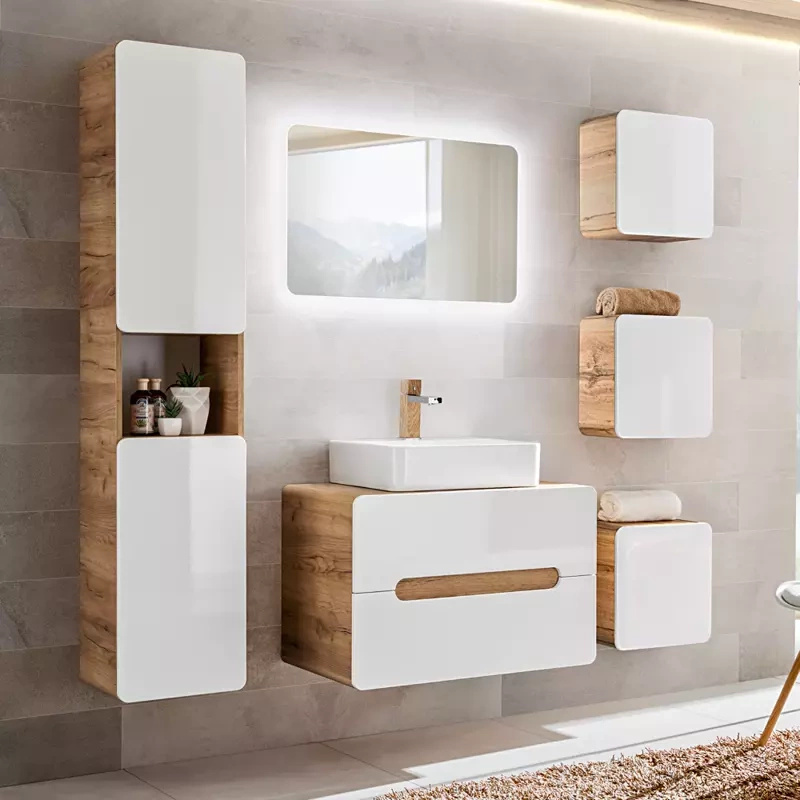 Zestaw mebli do łazienki z lustrem AURELIO