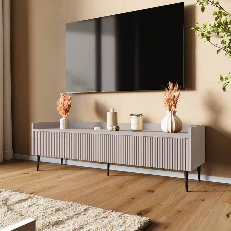 Długa szafka RTV 150 cm nowoczesna do salonu ASPERO