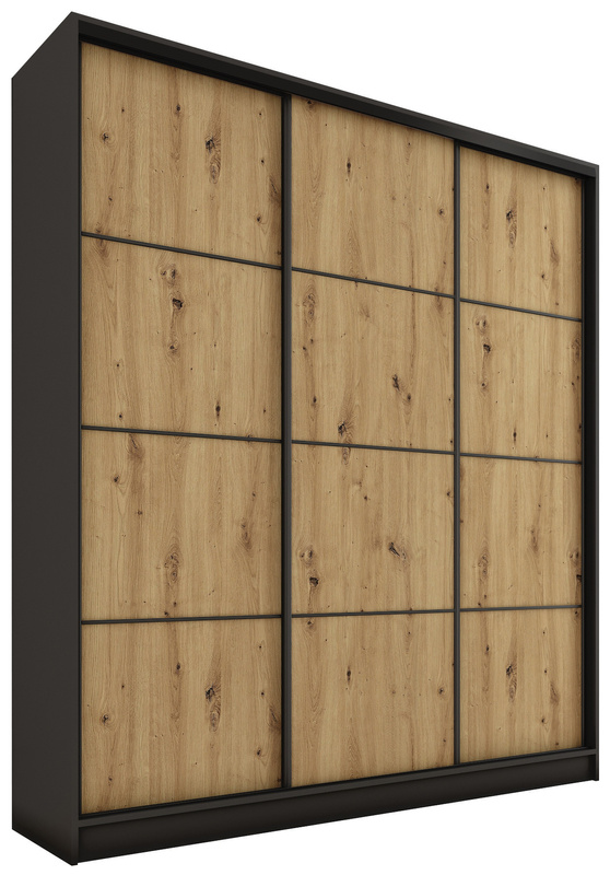 Loftowa szafa przesuwna trzydrzwiowa 180 cm LOFT MAX