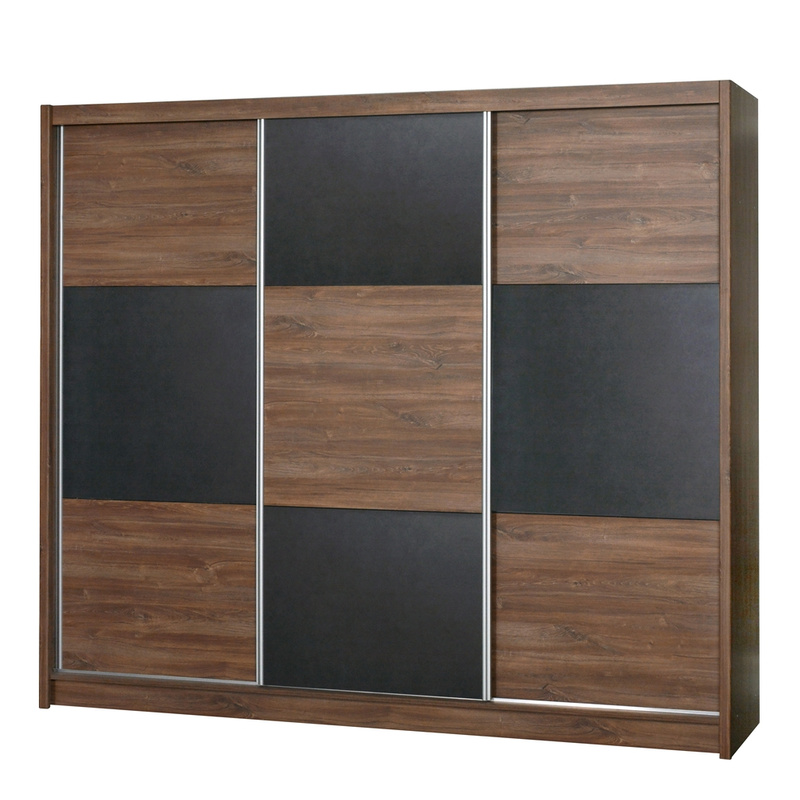 Trzydrzwiowa szafa przesuwna z półkami 250 cm CERES