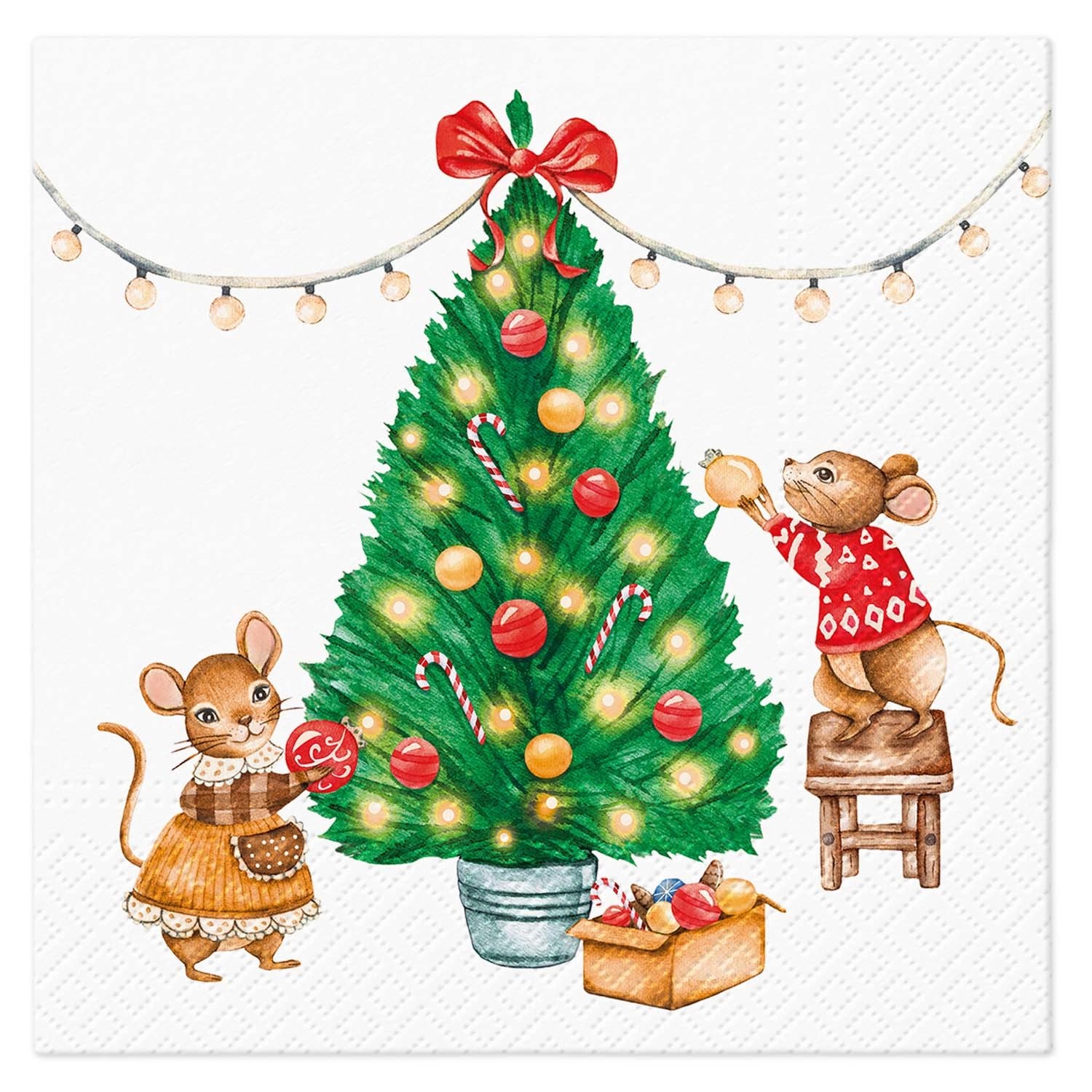 Serwetki świąteczne TINY CHRISTMAS - 33x33 cm 20 szt.