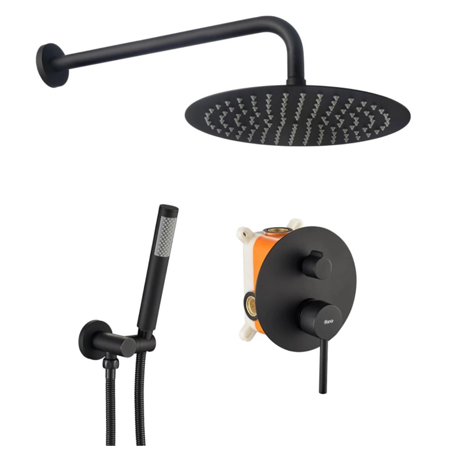 Rea Zestaw podtynkowy Lungo czarny