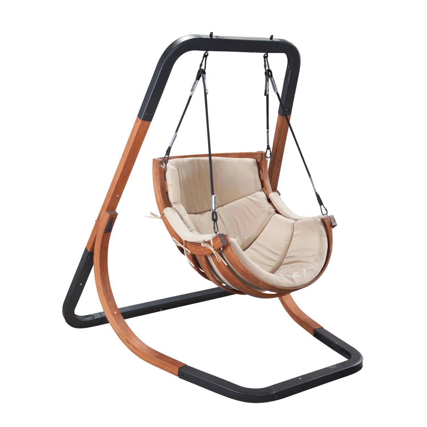 Fotel wiszący ALPHA 1 ze stelażem słomkowy