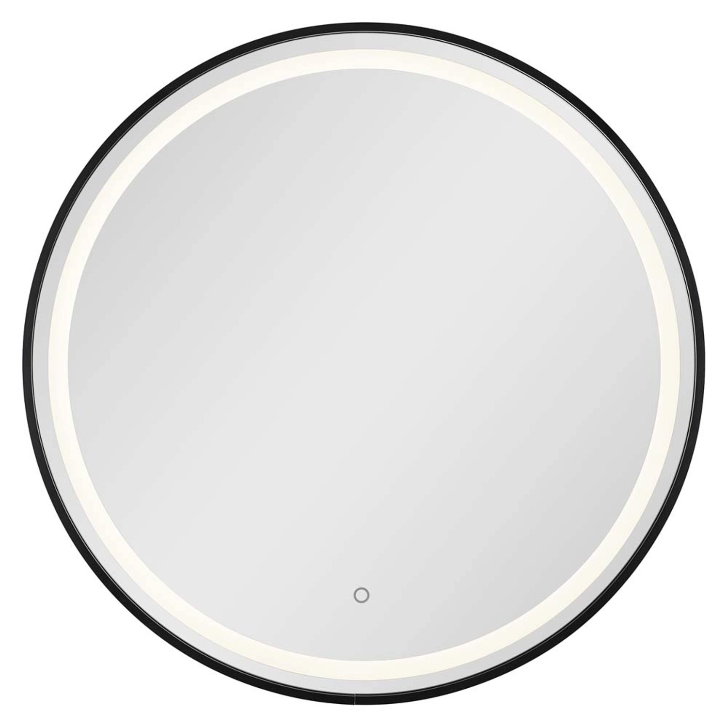 Lustro Moon z oświetleniem LED Black - 70 x 70 cm