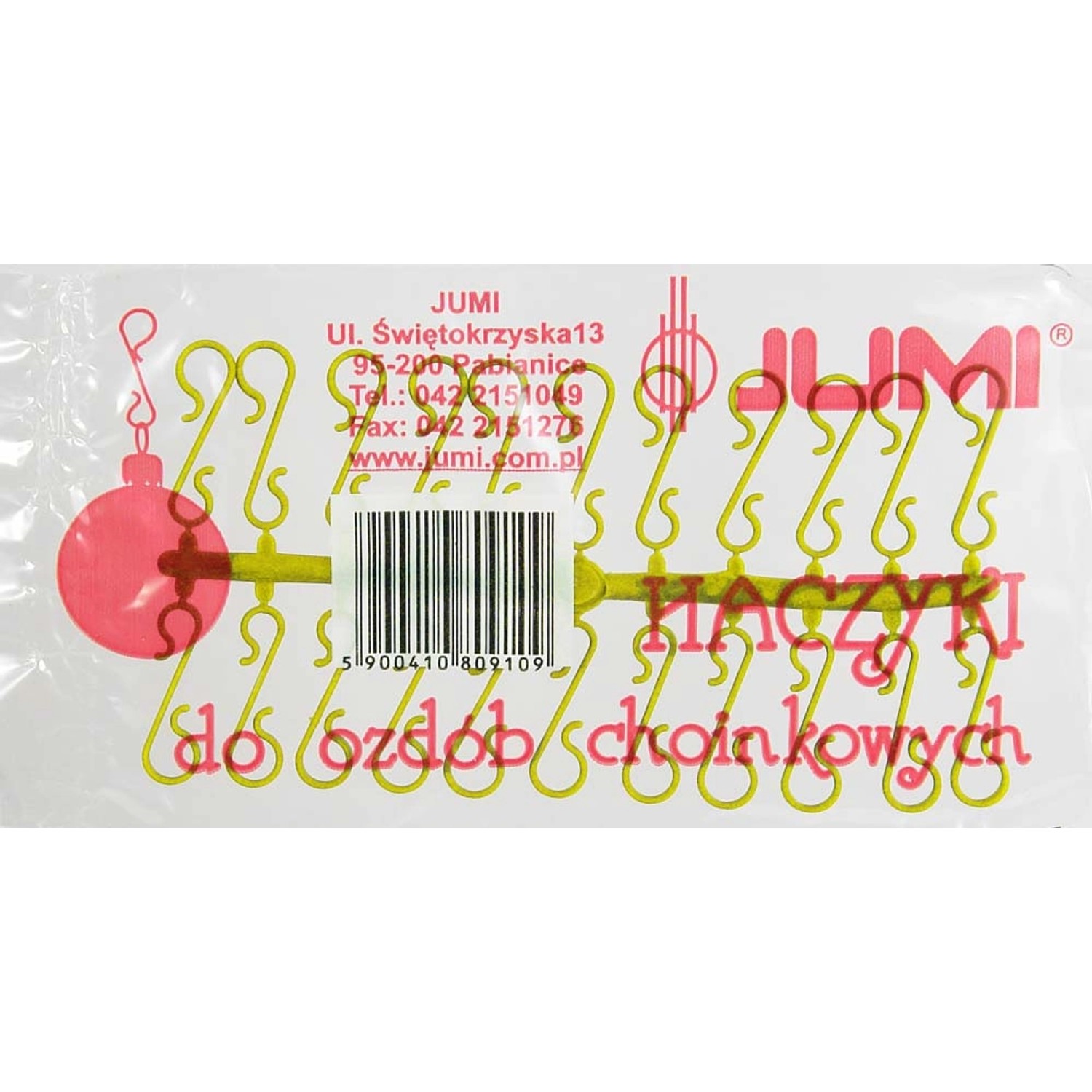 Haczyki plastikowe złote - 33 szt.