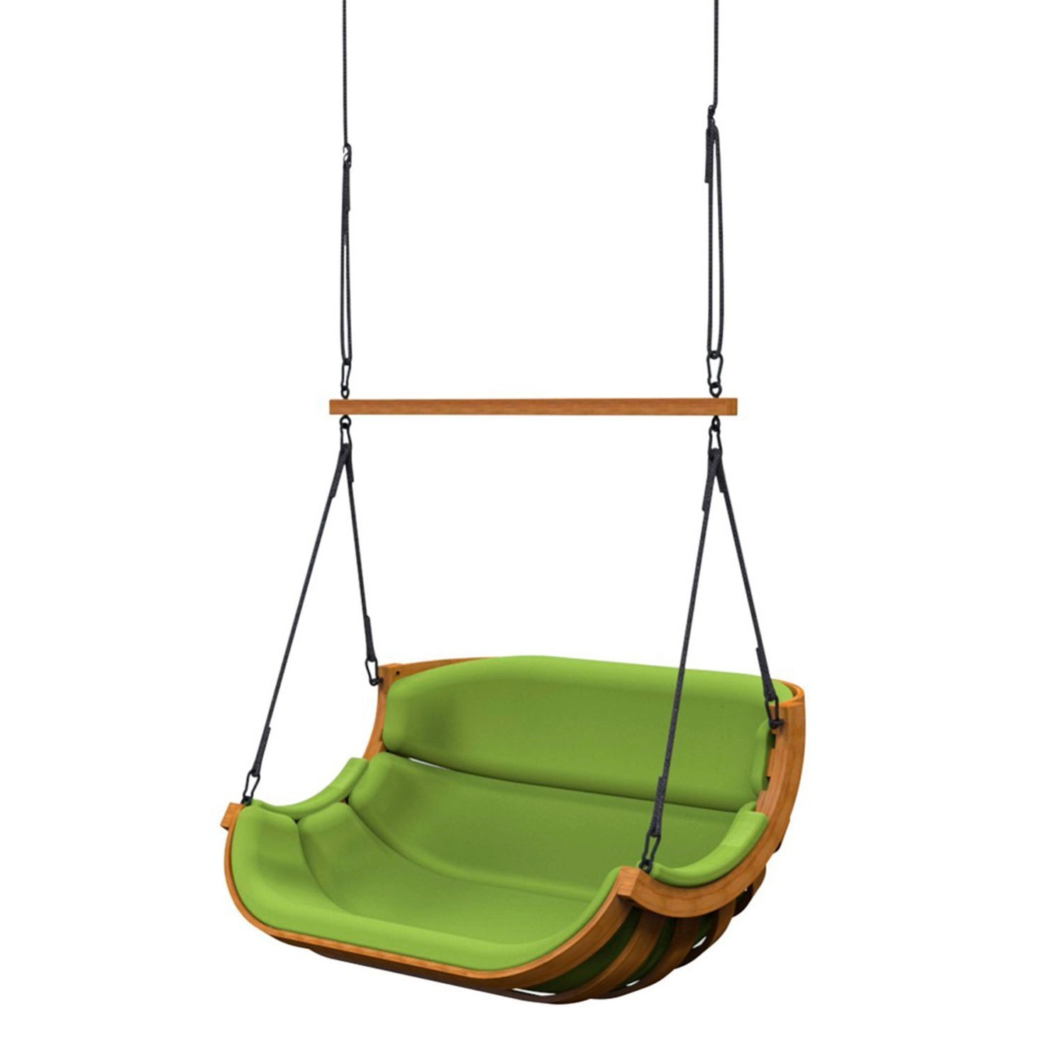 Fotel wiszący ALPHA 2 z belką prostą zielony