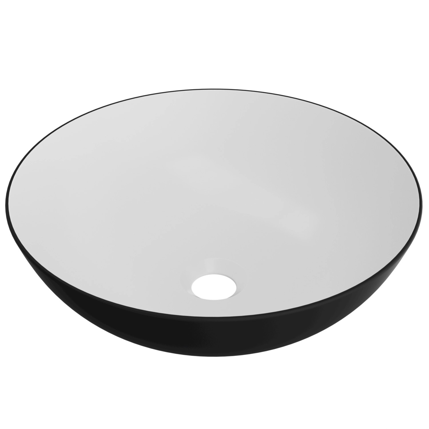 Umywalka nablatowa MIKO CzarnyBiel