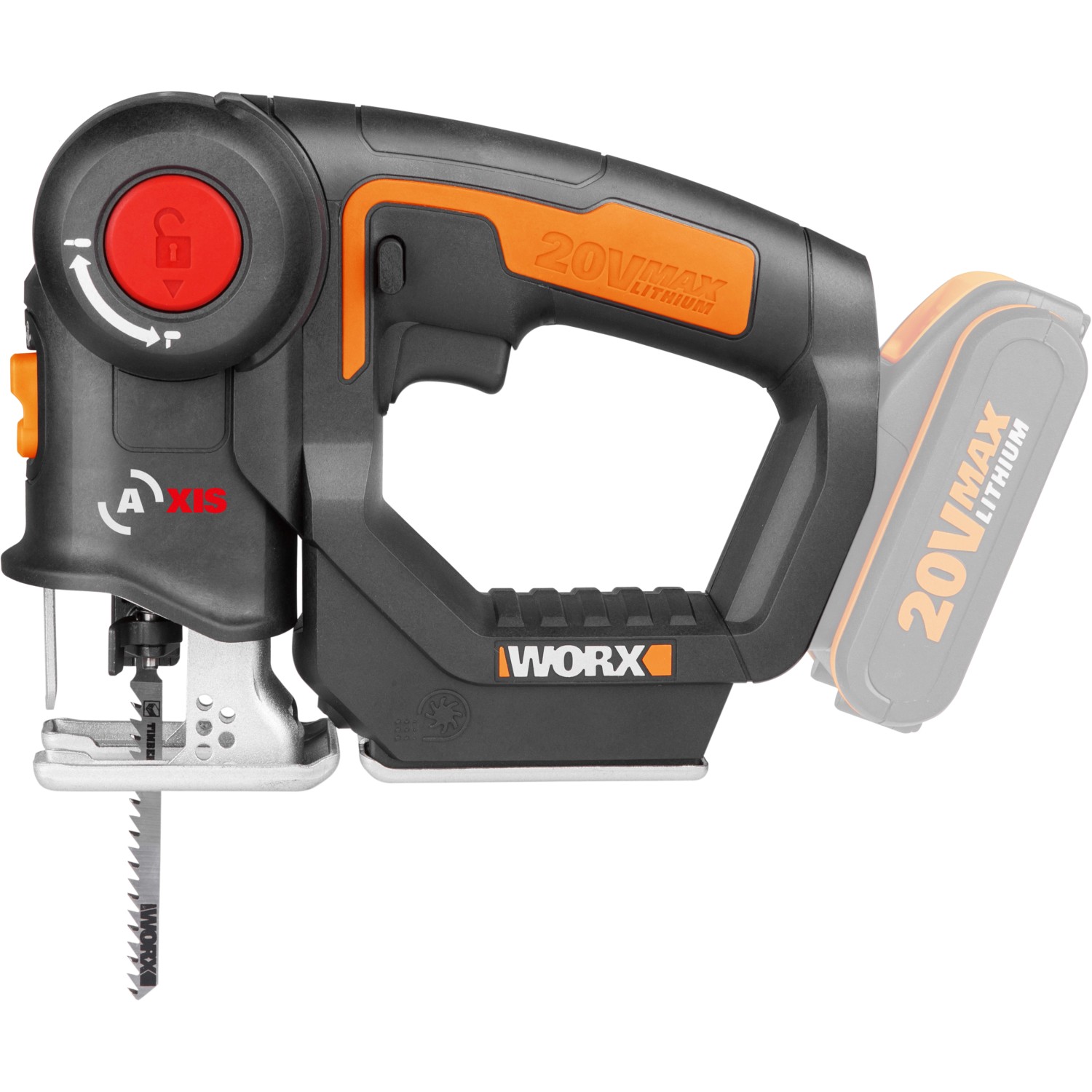 WORX Wyrzynarka i piła szablasta 2w1 20 V WX550.9