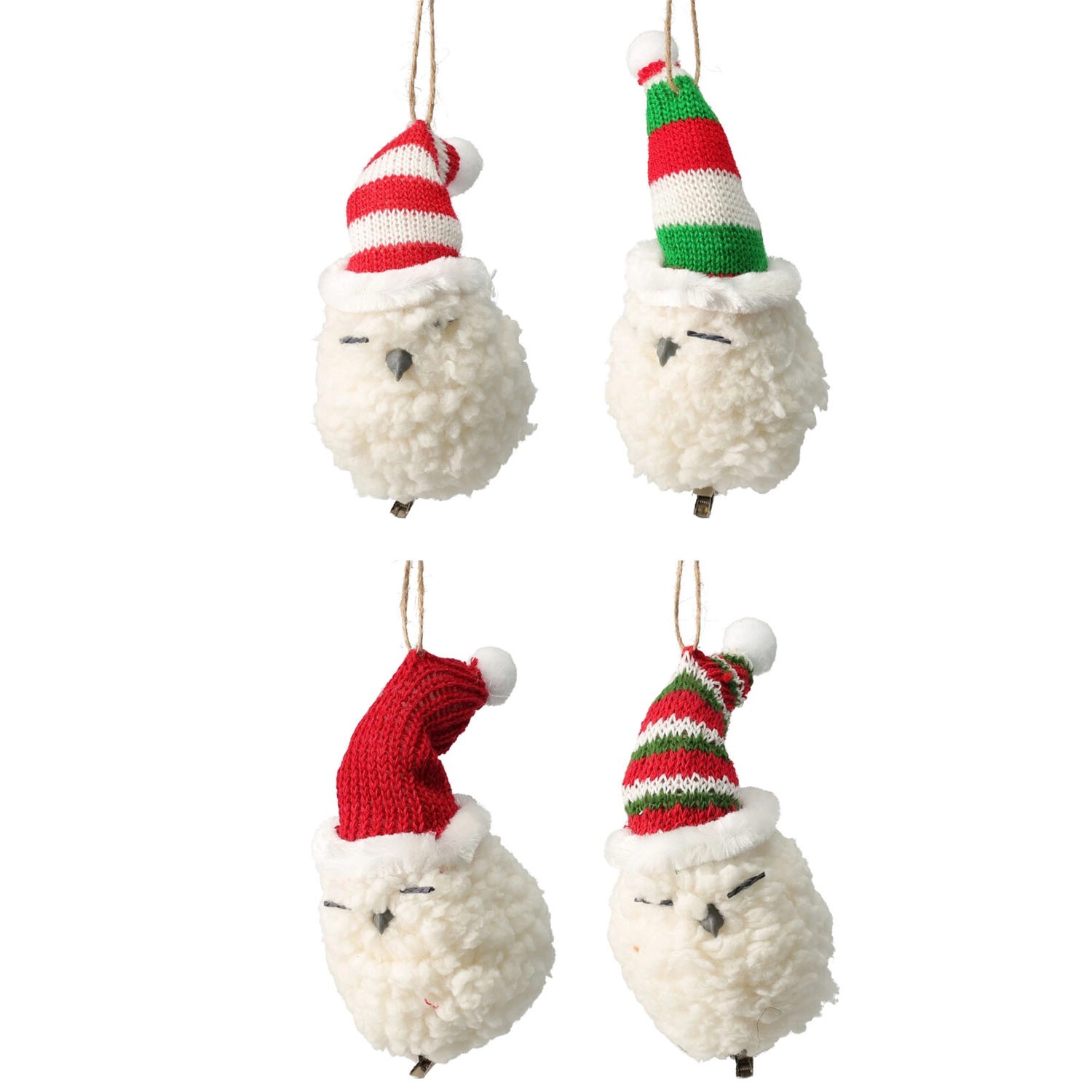 Zawieszka ptaszek w czapce, mix - 15 cm