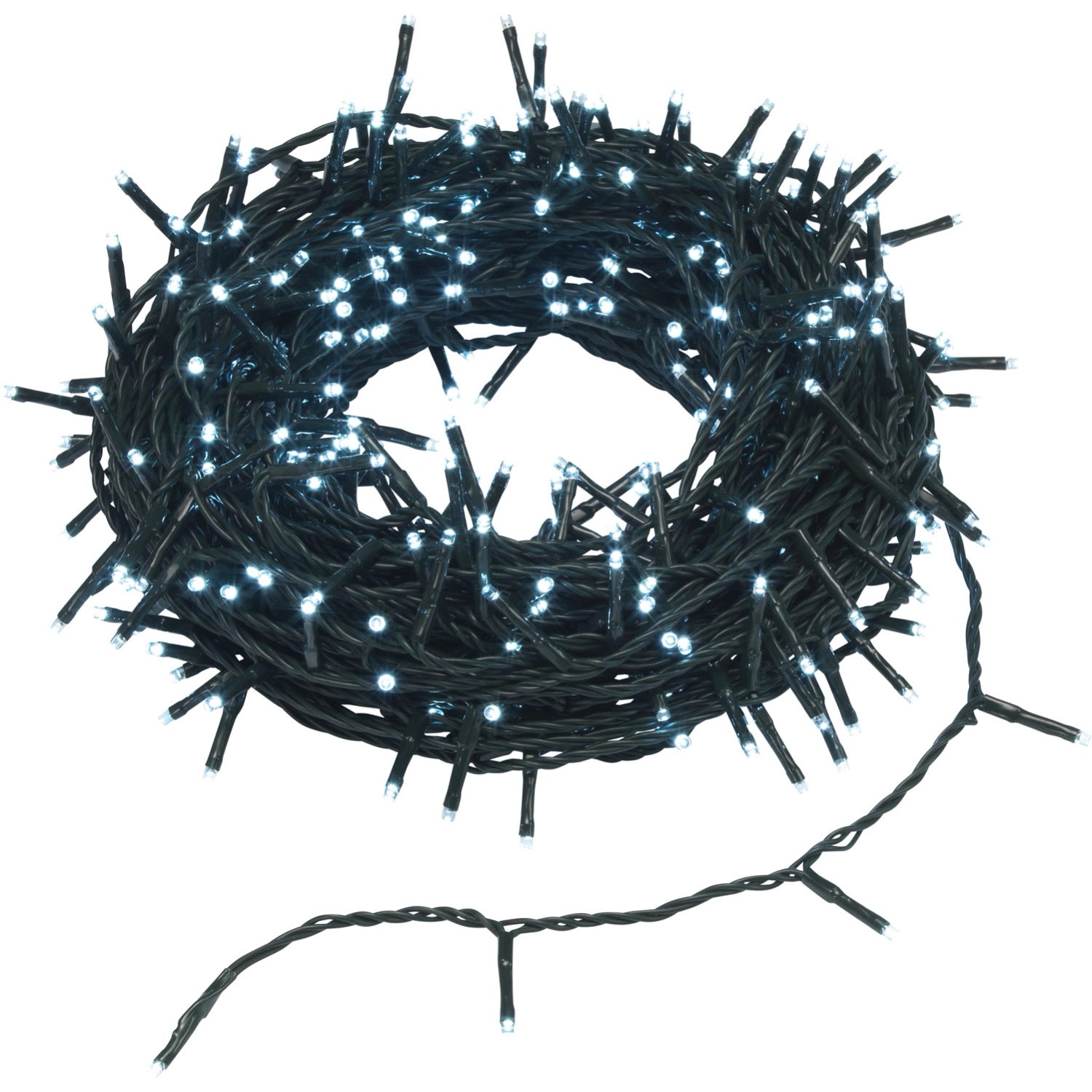 Lampki zewn. 400 LED 8-funkcyjne zimny biały