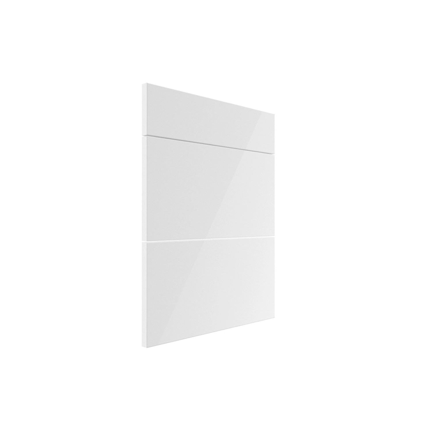 Trzy fronty do szafki z szufladami Roma 50 cm biały połysk