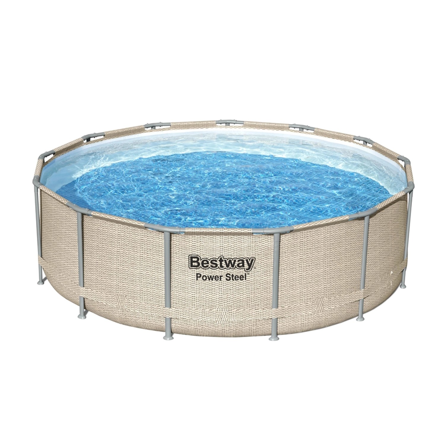 Basen na stelażu Power Steel okrągły z namiotem - śr. 396 cm, wys. 107 cm
