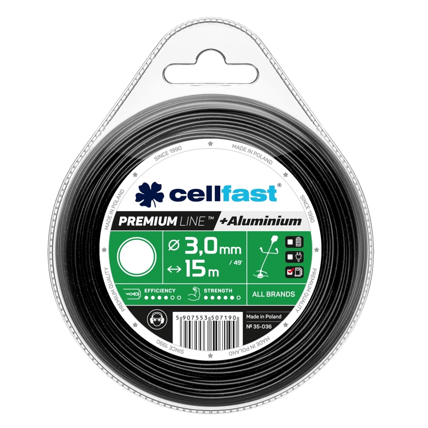 Cellfast Żyłka tnąca Premium - okrągła 3,0 mm x 15 m