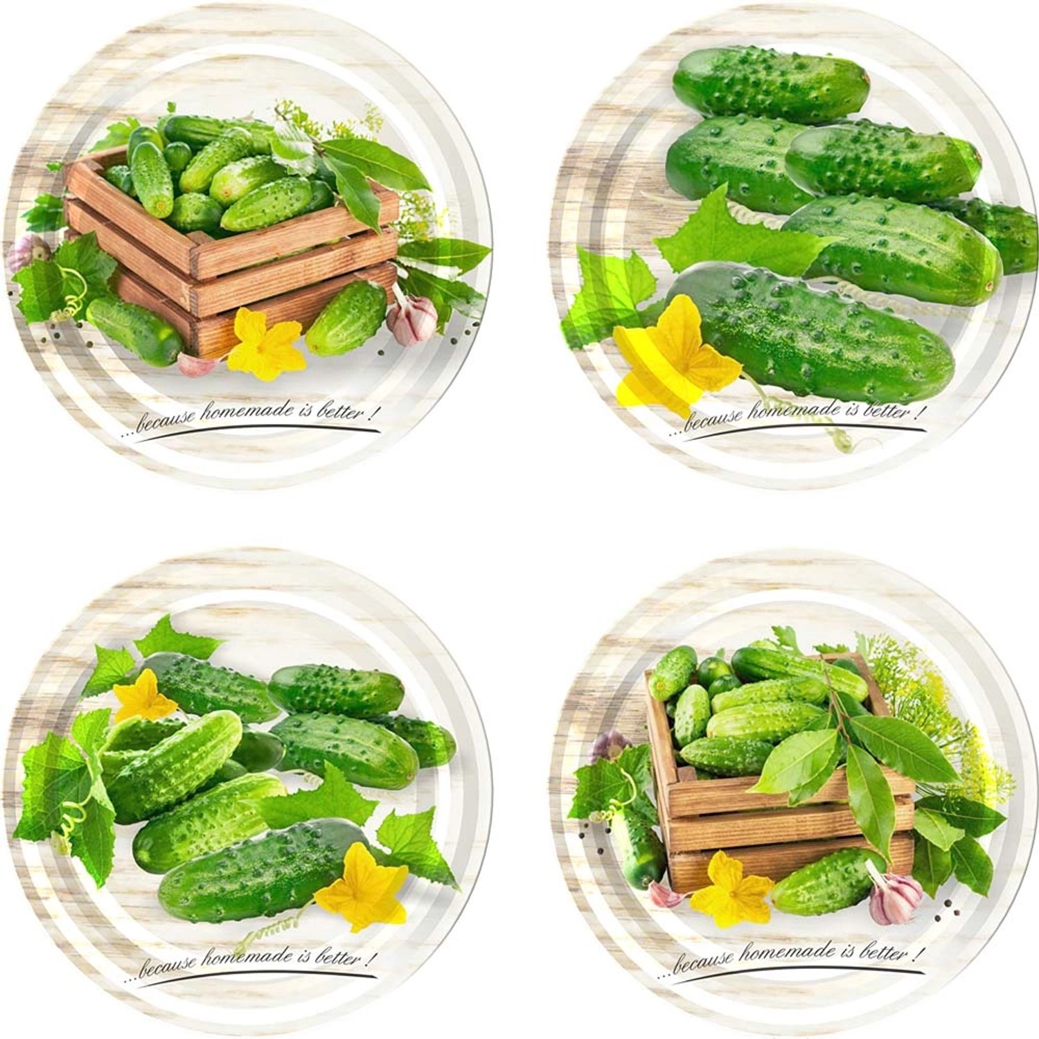 Zakrętka ogórki fi 8,2 cm - 10 szt.