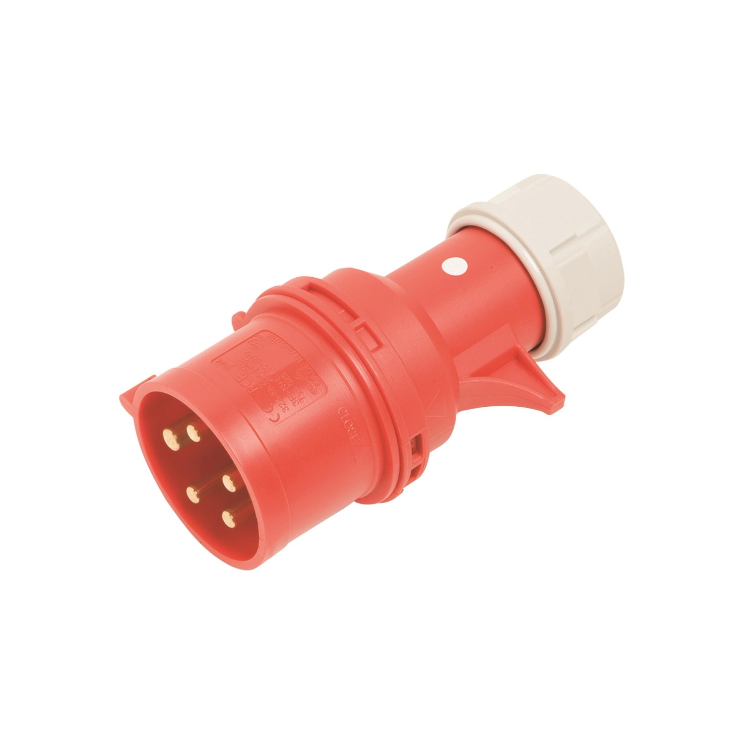 Wtyczka CEE 5-biegunowa 32 A czerwona