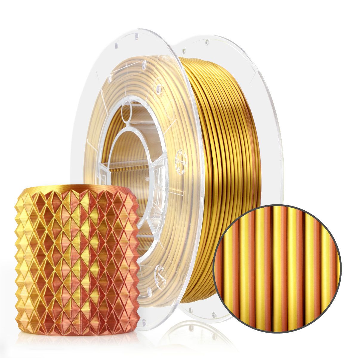 Filament 3D PLA Magic Silk Gold-Copper