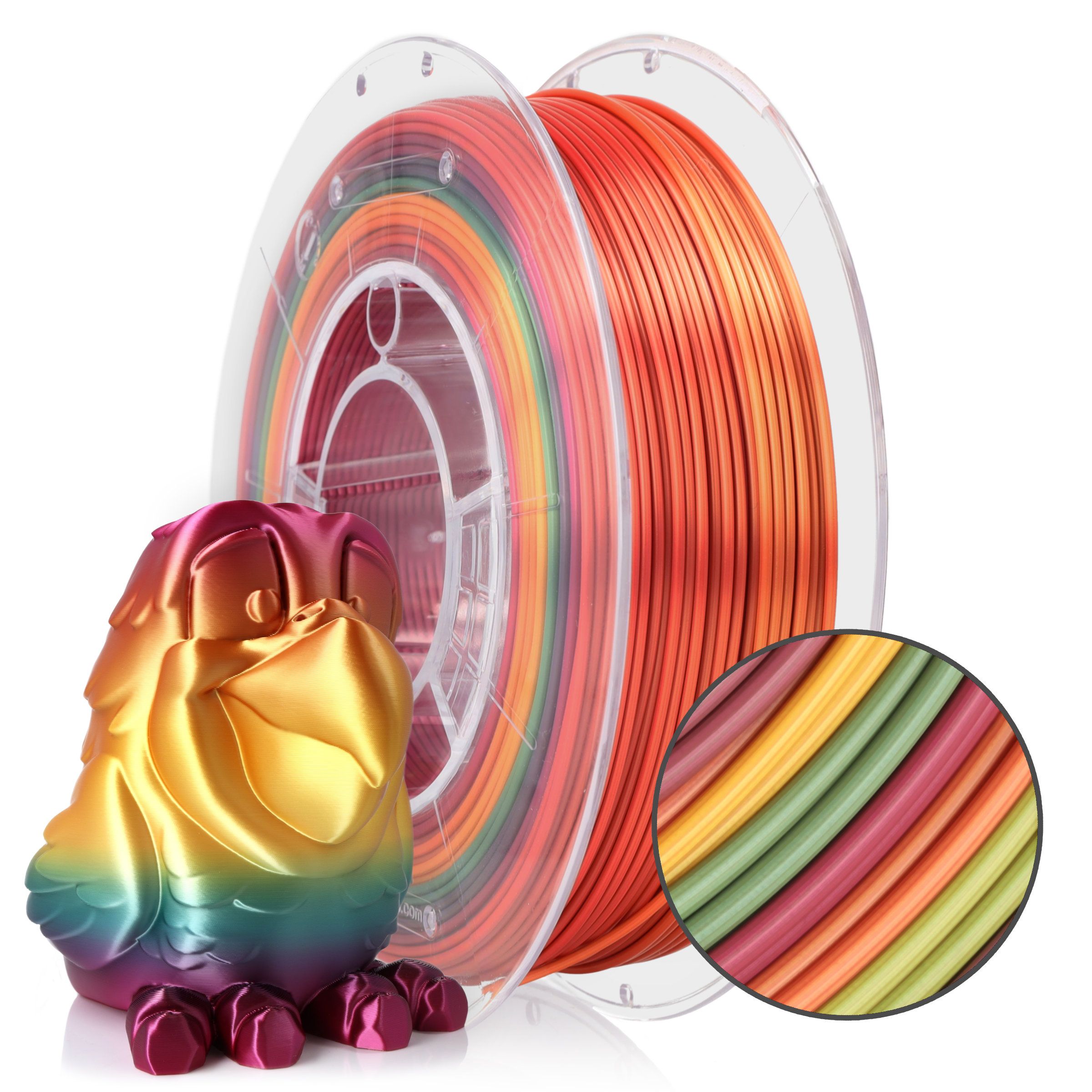 Filament 3D PLA Rainbow Silk Tropical
