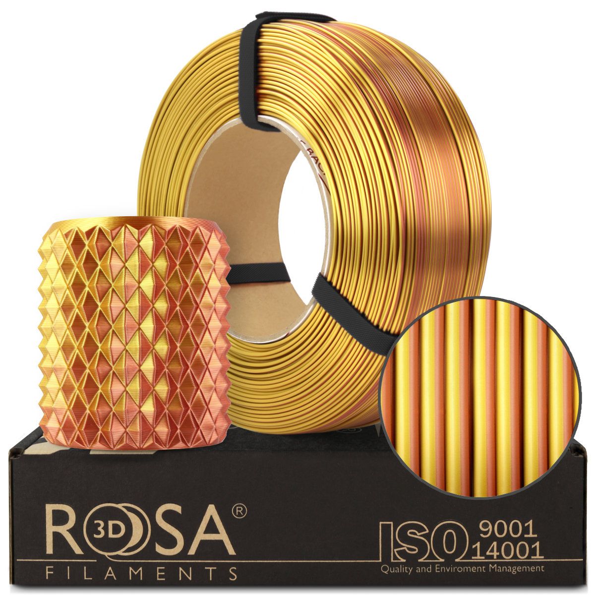 Filament 3D ReFill PLA Magic Silk Gold-Copper