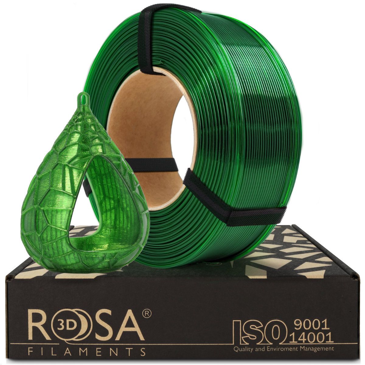 Filament 3D ReFill PET-G Standard HS Pure Green Transparent