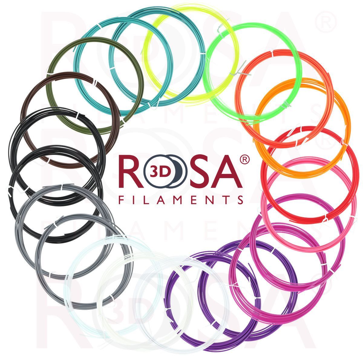 Filament 3D 3D PEN PACK PLA MIX COLOUR 5m x 22szt