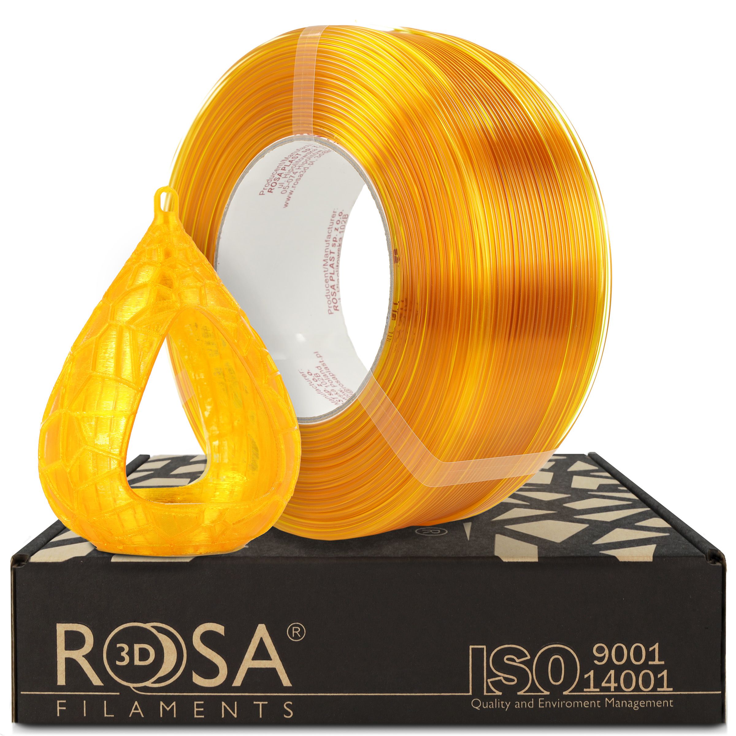 FILAMENT 3D ReFill PET-G Standard HS 1,75mm Transparent Yellow 1kg