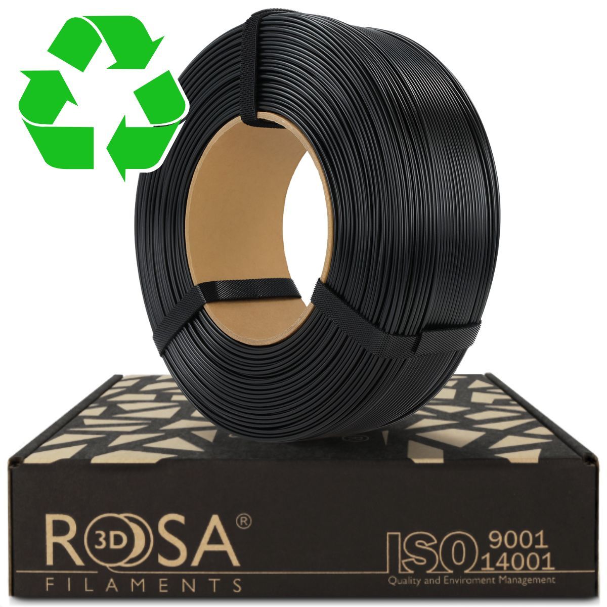 FILAMENT 3D ReFill R-PET-G Black 1,75mm 1 kg
