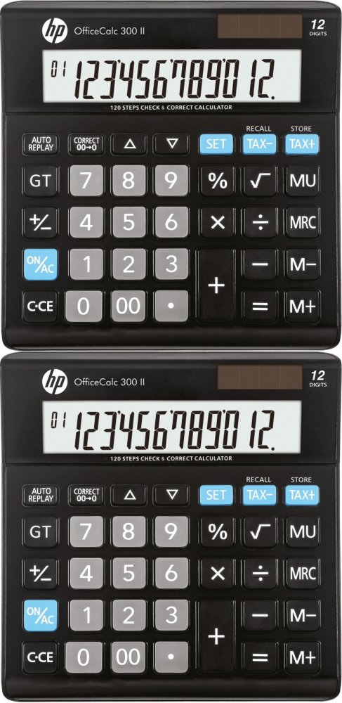 2x Kalkulator biurowy HP-OC 300 II/INT BX, 12-cyfr, czarny