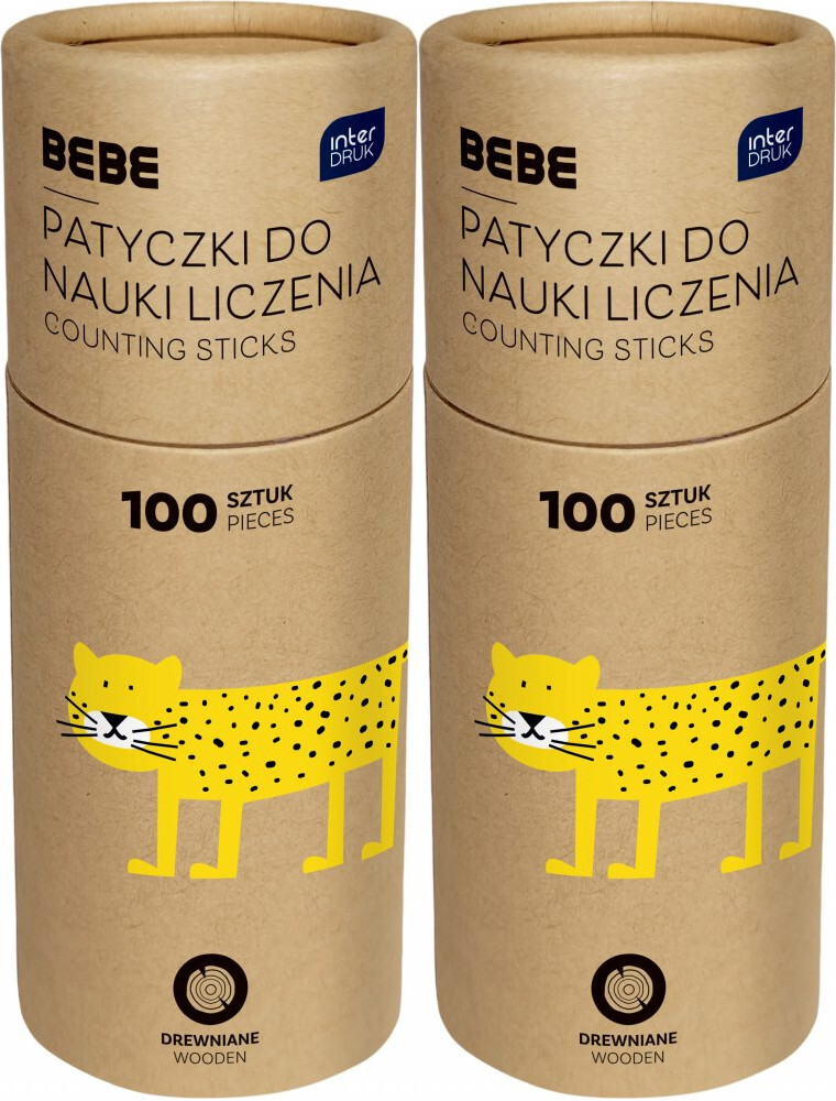 2x Patyczki do liczenia Interdruk BEBE Kids, drewniane, 100 sztuk
