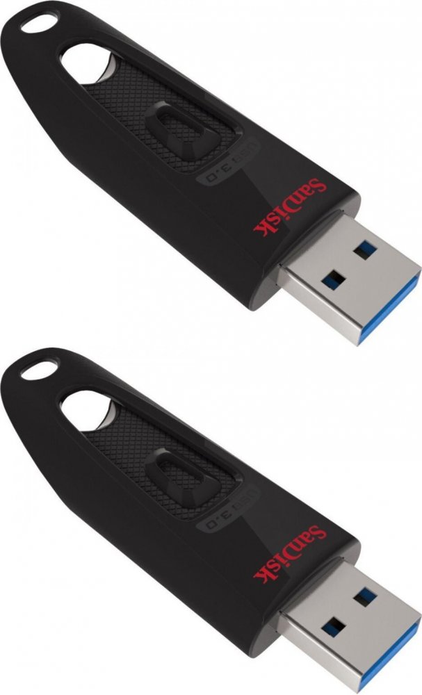 2x Pendrive SanDisk Cruzer Ultra, 64GB, USB 3.0, czarny