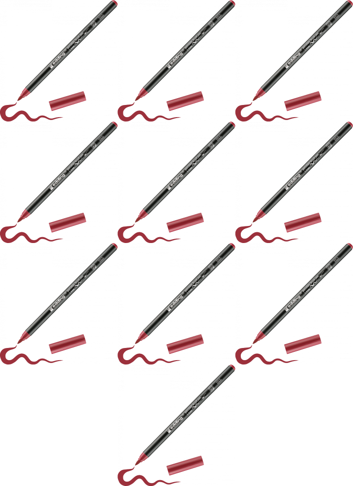 10x Pisak do powierzchni ceramicznych edding 4200, 1-4mm, 1 sztuka, karminowy