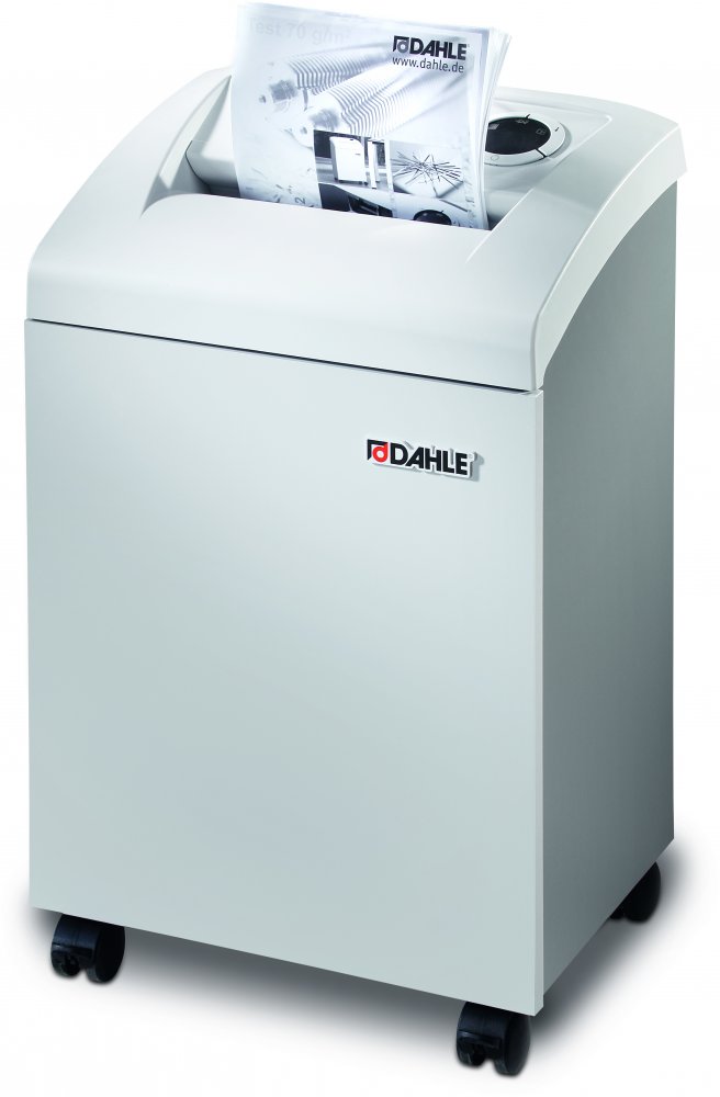 Niszczarka Dahle 104, pasek 5.8mm, 16 kartek, P-2/O-2/T-2/E-2 DIN, biały