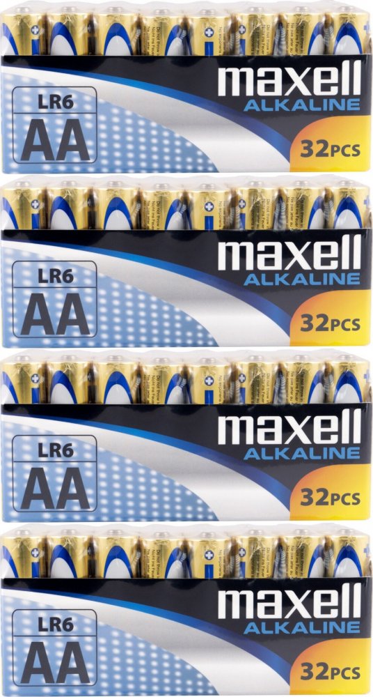 4x Bateria alkaliczna Maxell, AA, 32 sztuki