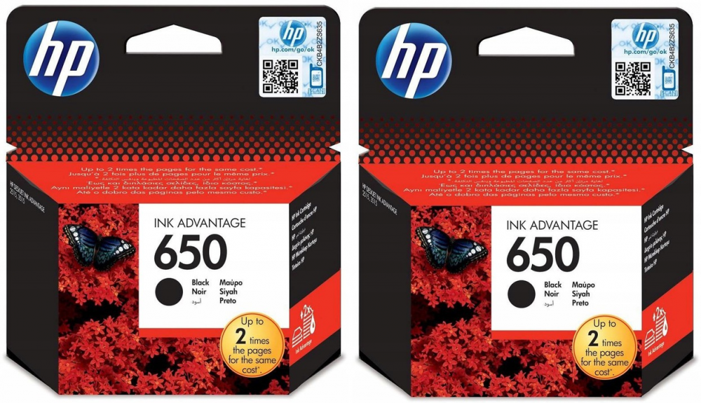 2x Tusz Hp 650 (CZ101AE), 360 stron, black (czarny)