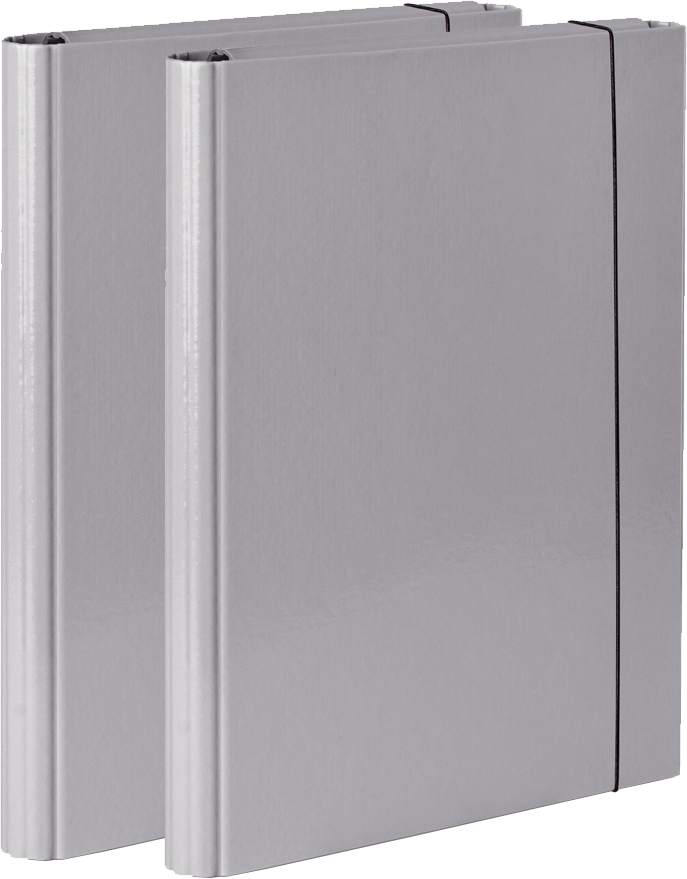 2x Teczka skrzydłowa z gumką VauPe, A4, 40mm, szary