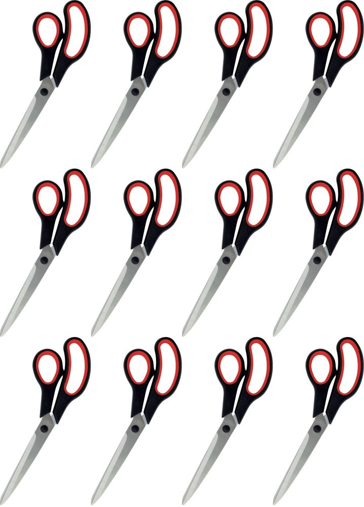 12x Nożyczki biurowe Grand Soft 10 GR-5100, 25cm, czarny