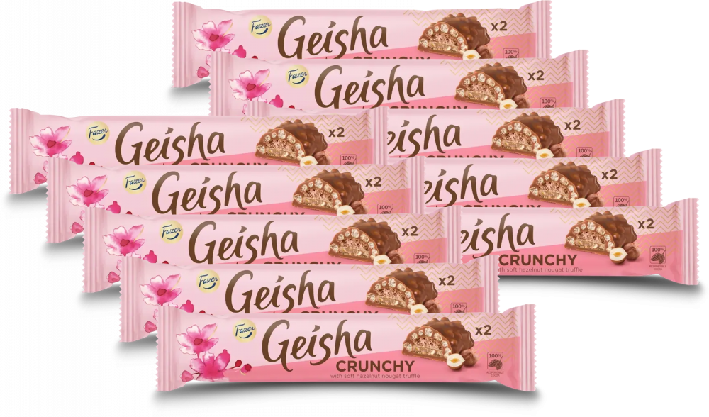 10x Baton Fazer Geisha Crunchy, 50g